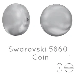 5860 Swarovski coin Grey pearl 14mm 0.7mm (2)
