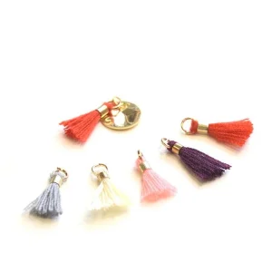 5 mini pompons 15mm couleurs mixées (5)
